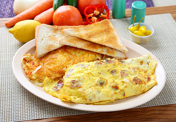 omlette with bread 